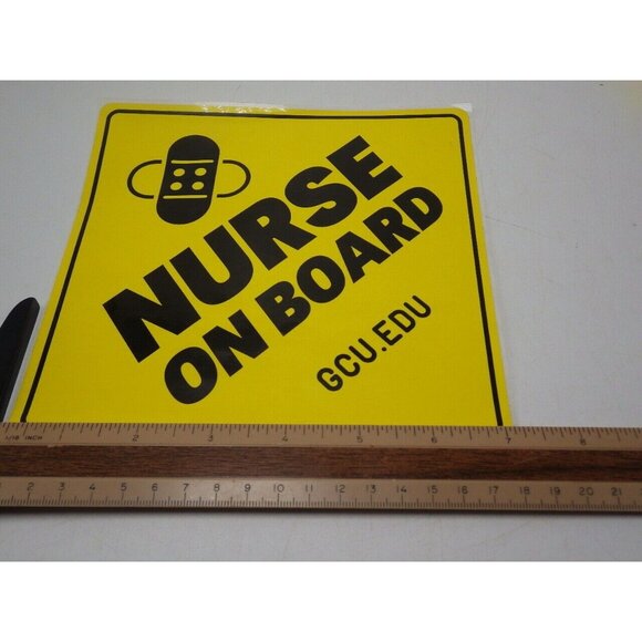 Nurse On Board Safety Vinyl Decal Sign Outdoor Car window Sticker GCU - Picture 2 of 2